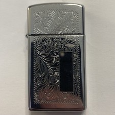 2002 ZIPPO SLIM ISQUEIRO VENEZIANO CROMADO BRADFORD PA WORKS comprar usado  Enviando para Brazil