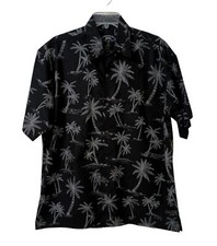 Camisa masculina Newport azul tamanho médio preta cinza palmeiras havaiana botão para cima comprar usado  Enviando para Brazil