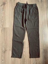 mens drawstring linen trousers for sale  LONDON