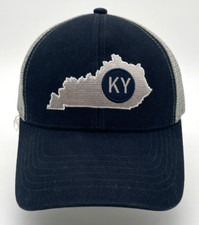 Boné caminhoneiro Logan's Of Lexington Kentucky State masculino tamanho único preto cinza Snapback comprar usado  Enviando para Brazil