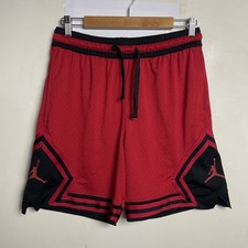 Usado, Shorts Nike Air Jordan masculino M vermelho preto poliéster malha basquete atlético 85cm comprar usado  Enviando para Brazil