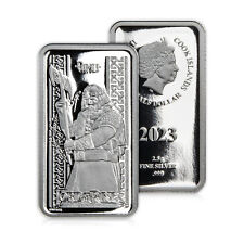 O Senhor dos Anéis Gimli 2,5 g barra de moedas de prata Ilhas Cook meio dólar 2023 comprar usado  Enviando para Brazil