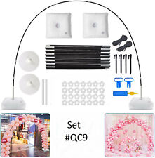 QC9 Kit Arco Grande Rosa Roxo Prata Rosa Balão Decoração Acessórios Bomba, usado comprar usado  Enviando para Brazil