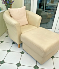 Leather bucket armchair for sale  CHRISTCHURCH