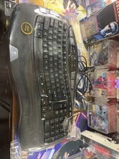 Teclado multimídia ergonômico Logitech Wave Y-UV90 com fio USB preto FUNCIONA comprar usado  Enviando para Brazil