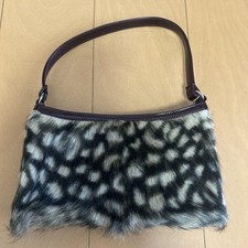 Bolsa de ombro de pele com estampa de leopardo couro sintético marrom preto usada comprar usado  Enviando para Brazil