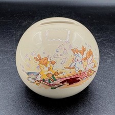 Banco de moedas Royal Doulton Bunnykins bolhas de sopro redondo cerâmica porcelana 1984 comprar usado  Enviando para Brazil