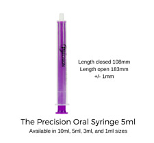Seringa oral 5ml - Pacote com 5 seringas orais roxas de precisão, reutilizáveis, marcação CE comprar usado  Enviando para Brazil