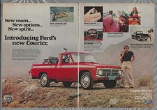 1976 Ford Courier Pickup anúncio de 2 páginas, anúncio Ford Pick-up comprar usado  Enviando para Brazil