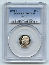 2004 S 10C prata Roosevelt Dime PCGS PR70DCAM comprar usado  Enviando para Brazil