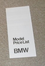 Bmw price list for sale  SOUTHAMPTON