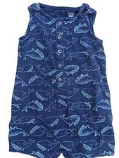 Macacão Body Suit 9 Mo Carters Baby Boy Clothing Azul Marinho Linho Baleia comprar usado  Enviando para Brazil