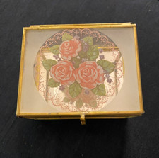 Joias vintage Hollywood Regency com pés de vaidade vidro espelhado e caixa de latão comprar usado  Enviando para Brazil