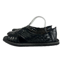 Sandálias masculinas Valencia Imports 9,5 couro preto sola de pneu casual tradicional comprar usado  Enviando para Brazil