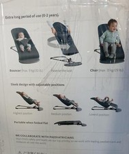 Assento de bebê BabyBjörn Bouncer Bliss quadro preto malha seguro e ajustável ‎005084US, usado comprar usado  Enviando para Brazil