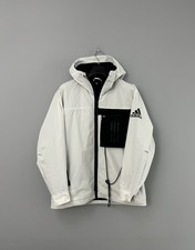 Męska kurtka Adidas Biały zamek błyskawiczny Cargo Tkana polarowa podszewka Torba kieszonkowa Rozmiar M na sprzedaż  PL