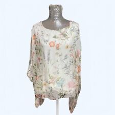 Viola Borghi Boho Seda Floral Top Feminino Grande Cottagecore Etéreo Festival Macio comprar usado  Enviando para Brazil