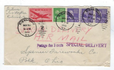 1946 Richmond VA, Correio Aéreo Entrega Especial, Postagem Vencida, Livreto PREXIE Singles, usado comprar usado  Enviando para Brazil