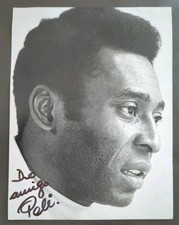 Pelé original Autogramm auf Großfoto,autograph,Verstorben,Pele,Brasilien, Santos comprar usado  Enviando para Brazil