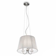 Lampadario stoffa grigio usato  Serrenti
