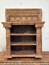 Vitrine de estante pequena de madeira – Unidade de armazenamento rústica para decoração de casa comprar usado  Enviando para Brazil