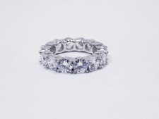 Anel Eternity folheado a diamante redondo 6CT TW tamanho 6 - 635R38 comprar usado  Enviando para Brazil