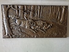 Plaque bronze scène d'occasion  La Rochette