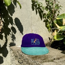 Sombrero de esquí negro peine montaña vintage para hombre púrpura y turquesa años 90 segunda mano  Embacar hacia Mexico