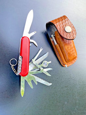 Schweizer Taschenmesser - Wenger - 14 Funktionen - Ledertasche u. kl. Stahl comprar usado  Enviando para Brazil