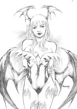 MORRIGAN 8X12 DESENHO DE ARTE ORIGINAL PÁGINA PINUP ESBOÇO DARKSTALKERS VAMPIRE CAPCOM comprar usado  Enviando para Brazil