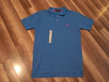 Polo dos EUA ASSN. Camisa polo masculina tamanho médio cor azul nova sem etiquetas. comprar usado  Enviando para Brazil