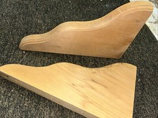Usado, Um par (2) suportes de suporte de prateleira de madeira Corbels 15”x8.5” X 1.75” inacabados comprar usado  Enviando para Brazil