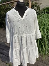 Kleid lochstickerei weiss gebraucht kaufen  Plau