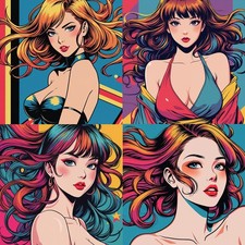 Pop art girl usato  Roma