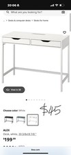 White ikea study for sale  Philadelphia