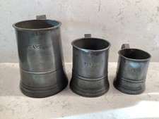 Three antique pewter for sale  Pawlet
