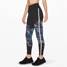 Leggings Lululemon Athletica Run to Reset 25” Black/Frozen Island Multi, tamanho 2., usado comprar usado  Enviando para Brazil