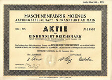 Maschinenfabrik moenus aktieng for sale  Shipping to Ireland