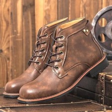Botas sociais masculinas EUA 7-13 marrom claro tornozelo botas com cadarço escritório Chukka Lightw, usado comprar usado  Enviando para Brazil