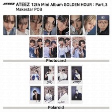 Cartão fotográfico ATEEZ 12ª Mini Golden Hour Part.3 MakeStar POB Polaroid KPOP K-POP, usado comprar usado  Enviando para Brazil