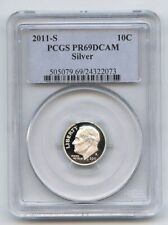Moeda de dez centavos de prata 2011 S 10C Roosevelt PCGS PR69DCAM comprar usado  Enviando para Brazil