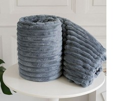 Ribbed throws fleece for sale  BRADFORD