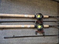 Usado, 2 CABELA'S PRO GUIDE IM6 ROD ABU GARCIA BLACK MAX BMAX2 COMBO DE CARRETEL DE LANÇAMENTO DE ISCAS comprar usado  Enviando para Brazil
