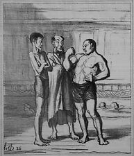 Les biceps : Lithographie de Daumier: série Croquis d'été (P 8) comprar usado  Enviando para Brazil