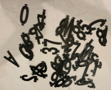Letras e números de plástico 3,5 pol. preto para quadros de mensagens ou menus, usado comprar usado  Enviando para Brazil