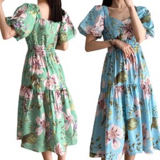 Usado, Vestido feminino retrô gola quadrada manga curta estampa floral linha A férias comprar usado Usado, Vestido feminino retrô gola quadrada manga curta estampa floral linha A férias comprar usado  Enviando para Brazil