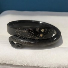 Pulseira antiga de serpente de cobra esculpida em chifre comprar usado  Enviando para Brazil