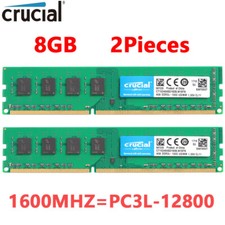 Usado, Kit Crucial 16GB (2x 8GB) DDR3L 1600MHz PC3-12800 UDIMM Desktop 240-Pin CL11 RAM comprar usado  Enviando para Brazil