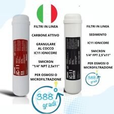 Usado, KIT FILTRI IN LINEA DEPURATORE IONICORE IC-11 CARBONE ATTIVO COCCO + SEDIMENTI comprar usado  Enviando para Brazil