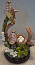 Bradford Exchange Wondrous Wood Thrushes Nature's Masterpieces Sculpted Songbird, usado comprar usado  Enviando para Brazil